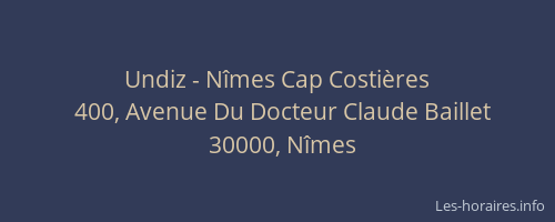 Undiz - Nîmes Cap Costières