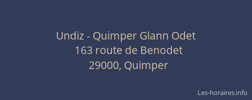 Undiz - Quimper Glann Odet