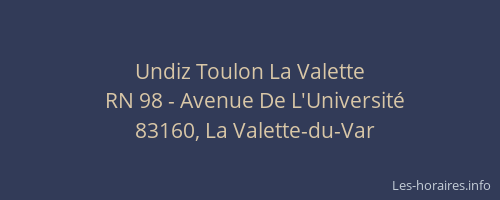 Undiz Toulon La Valette