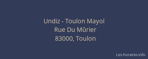 Undiz - Toulon Mayol