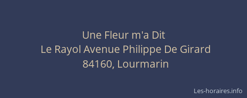 Une Fleur m'a Dit