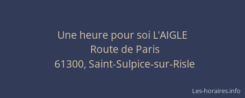 Une heure pour soi L'AIGLE