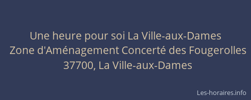 Une heure pour soi La Ville-aux-Dames
