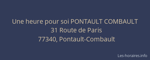 Une heure pour soi PONTAULT COMBAULT