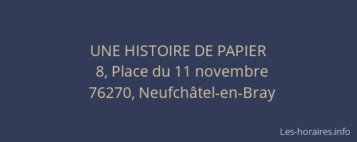 UNE HISTOIRE DE PAPIER