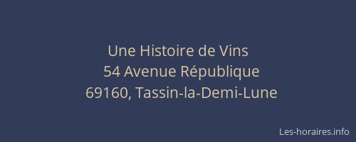 Une Histoire de Vins