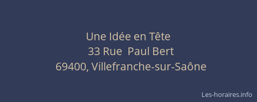Une Idée en Tête
