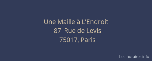 Une Maille à L'Endroit