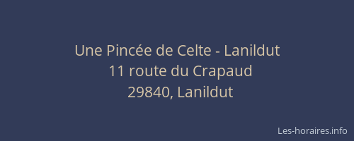 Une Pinc&eacute;e de Celte - Lanildut