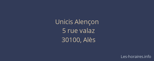 Unicis Alen&ccedil;on