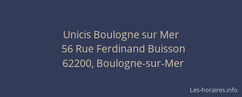 Unicis Boulogne sur Mer