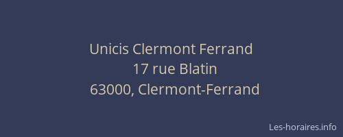 Unicis Clermont Ferrand