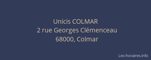 Unicis COLMAR