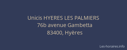 Unicis HYERES LES PALMIERS