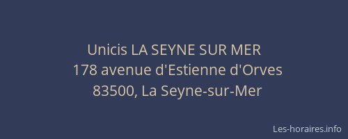 Unicis LA SEYNE SUR MER