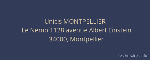 Unicis MONTPELLIER