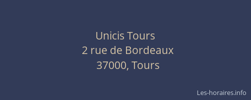 Unicis Tours