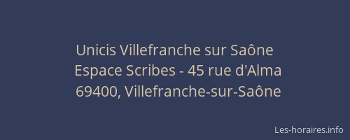 Unicis Villefranche sur Saône