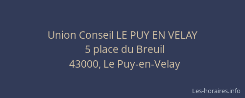 Union Conseil LE PUY EN VELAY