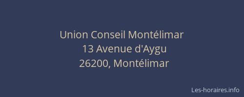 Union Conseil Montélimar