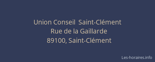 Union Conseil  Saint-Cl&eacute;ment