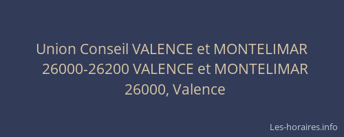 Union Conseil VALENCE et MONTELIMAR
