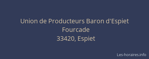 Union de Producteurs Baron d'Espiet
