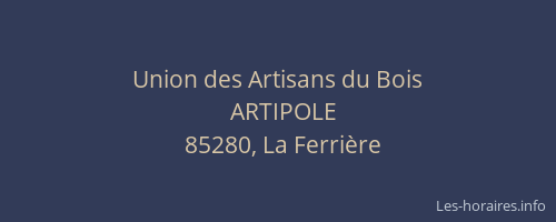 Union des Artisans du Bois