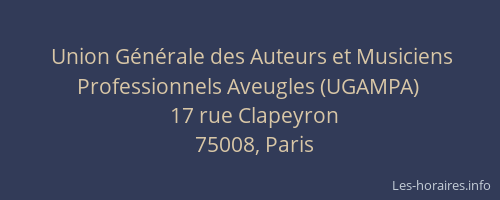 Union Générale des Auteurs et Musiciens Professionnels Aveugles (UGAMPA)