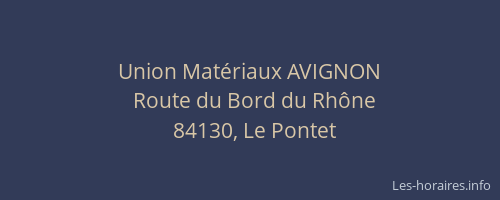 Union Matériaux AVIGNON