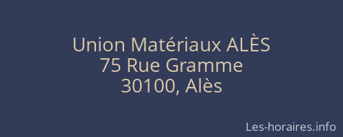 Union Matériaux ALÈS