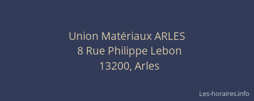 Union Matériaux ARLES