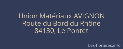 Union Matériaux AVIGNON
