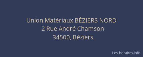 Union Matériaux BÉZIERS NORD