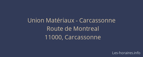 Union Matériaux - Carcassonne