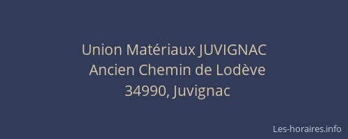 Union Matériaux JUVIGNAC
