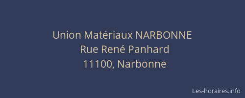 Union Matériaux NARBONNE