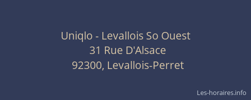Uniqlo - Levallois So Ouest