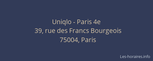 Uniqlo - Paris 4e