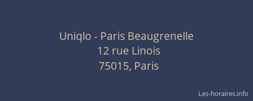 Uniqlo - Paris Beaugrenelle