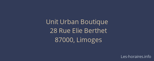 Unit Urban Boutique