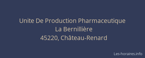 Unite De Production Pharmaceutique