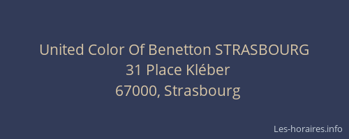 United Color Of Benetton STRASBOURG