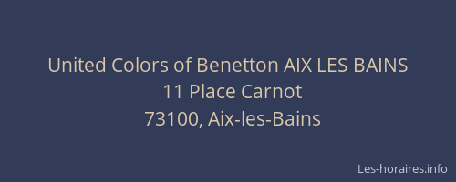 United Colors of Benetton AIX LES BAINS