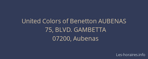 United Colors of Benetton AUBENAS