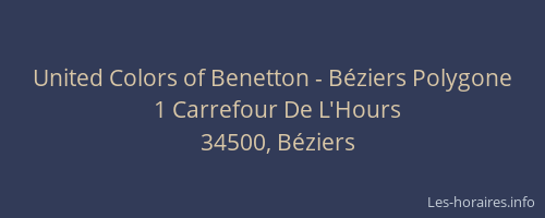 United Colors of Benetton - Béziers Polygone