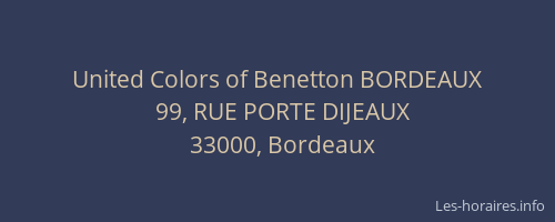 United Colors of Benetton BORDEAUX