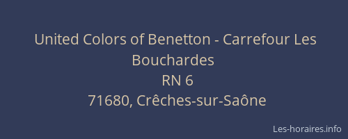 United Colors of Benetton - Carrefour Les Bouchardes