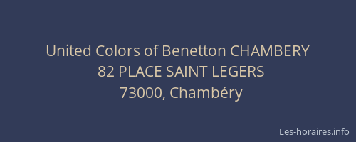 United Colors of Benetton CHAMBERY