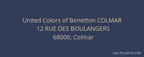United Colors of Benetton COLMAR